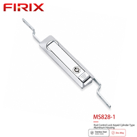 Serrure à cylindre à trois points MS828-1 en alliage de zinc, finition argent mat, avec boîtier en aluminium pour armoires