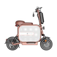 YIDI D10 500W 35 km/h Mini Scooter électrique léger pliable dames vélo électrique vélos électriques Cargo