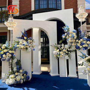 Toile de fond en acrylique blanc lisse, arche en acrylique, décoration de porte d'événement, toile de fond de mariage en PVC blanc - Product Image 2