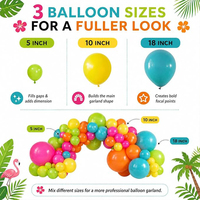 Ensemble de 128 ballons arc-en-ciel, guirlande de ballons gonflables réutilisable, respectueuse de l'environnement, pour Halloween, remise de diplômes, fête d'anniversaire