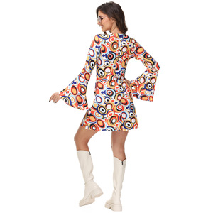 Nuevo Conjunto de Ropa Hippie de los 70, Disfraz Retro para Halloween, Vestido con Estampado Hip Hop para Parejas - Product Image 3