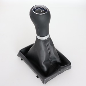 Dongzhao Car Gear <b>Knob</b> Leather 6-Speed <b>Shift</b> Lever Cover For Audi A4B6 Ergonomic Design - Product Image 1