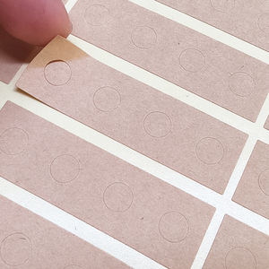 Label Kertas Kraft Logo Kustom Harga Pabrik, Stiker Label Persegi Panjang Kosong Perekat Sendiri Ukuran Kecil - Product Image 3