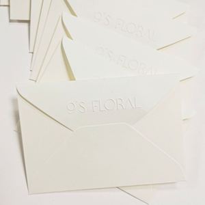 Enveloppe personnalisée simple de style occidental, écologique, en papier texturé coton gaufré pour lettres, mariages et fêtes - Product Image 4