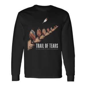 T-shirt à manches longues Trail Of Tears, design sur le thème de l'histoire des Amérindiens - Product Image 1