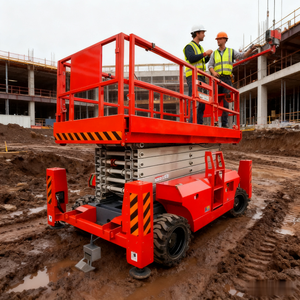 Elevador de aire alimentado por batería, elevador de tijera de oruga Diseal autopropulsado hidráulico móvil para terrenos difíciles - Product Image 3