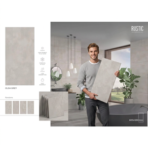 กระเบื้องพอร์ซเลนขนาดใหญ่ Olga Rust Carrara 24x48 นิ้ว สำหรับเคาน์เตอร์ครัวและพื้นภายใน - Product Image 2