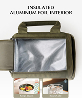 Sac à lunch isotherme pour femmes, boîte à lunch réutilisable, couvercle à ouverture facile, étanche, facile à nettoyer, sac isotherme pour le travail, les voyages, le camping, les pique-niques