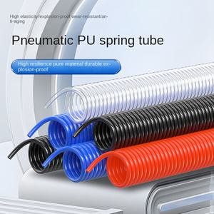 Tuyau d'air en PU pneumatique à joint noir, tuyau d'air pour pompe à air, compresseur d'air, tuyau de vapeur en <span class=keywords><strong>spirale</strong></span>, rétracteur - Product Image 3