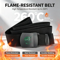 Ceinture ignifuge fabriquée avec du ruban aramide résistant au feu et une boucle anti-feu pour combinaison de pompier, uniforme de protection FR, vêtements de travail de sécurité