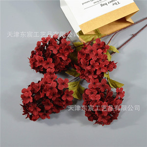 Hortensia artificial Dongchen Crafts de un solo tallo, 13 cm de diámetro, flor de seda para decoración de bodas y hogar. - Product Image 2