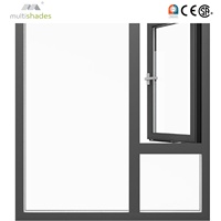 Fenêtres à battants en aluminium à rupture de pont thermique, style américain NFRC, design français, multicolores, sur mesure, vente en gros