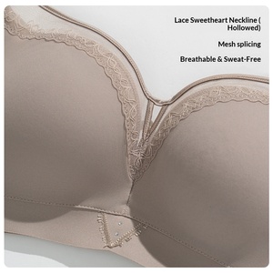 Sujetador Push-Up de Seda de Morera Sin Costuras y Sin Varillas para Mujer, Soporte Lateral Anticaída, Suave, Cómodo y Ajustable, Copa 3/4 ODM - Product Image 2