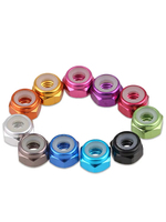 Pièces métalliques usinées CNC, Pièce de tournage CNC en aluminium, Pièces usinées CNC sur mesure, Écrou de blocage hexagonal en aluminium M2-M8, Brochage CNC