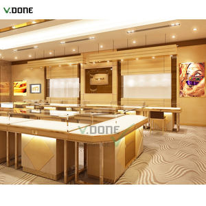 Collier en plexiglas au design simple de luxe Vitrine de bijoux Vitrine lumineuse pour magasin Armoire de salle d'exposition - Product Image 3