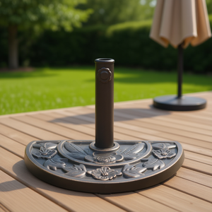 Base de sombrilla semicircular de bronce, 19.8 lb, construcción de resina para sombrillas de patio, muebles de exterior - Product Image 2