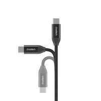 Kabel USB-C ke USB-C Choetech 2m Super Fast Charging 20W 3-in-1 2A dengan Pelindung Nilon dan Anyaman untuk Penggunaan Komputer - (XCC-1036)