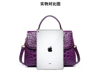 Sac à main de créateur en cuir véritable imprimé crocodile, petit sac fourre-tout à poignée supérieure, sac à bandoulière pour femme