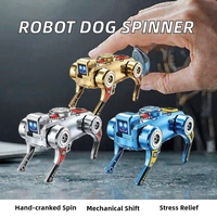 Robot chien mécanique anti-stress, jouet rotatif à double forme avec gyroscopes en forme de doigt