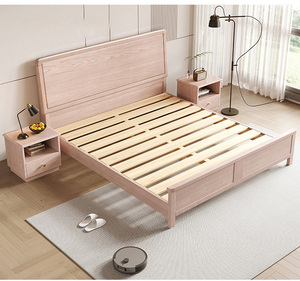 Cama Doble <span class=keywords><strong>de</strong></span> Madera Maciza <span class=keywords><strong>de</strong></span> Fresno <span class=keywords><strong>de</strong></span> Lujo Premium con Lámpara, Muebles <span class=keywords><strong>de</strong></span> Dormitorio, <span class=keywords><strong>Camas</strong></span> <span class=keywords><strong>de</strong></span> Madera, <span class=keywords><strong>Camas</strong></span> King Size con Almacenamiento - Product Image 5