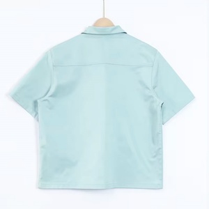 เสื้อเชิ้ตไนลอนทรงบ็อกซี่คุณภาพสูงสำหรับผู้ชาย ปกติดกระดุม สไตล์ลำลอง โอเวอร์ไซส์ เสื้อเชิ้ตติดกระดุมคุณภาพสูง - Product Image 2