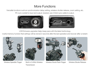 Equipo de Fotografía de Estudio, Flash Inalámbrico I-TTL de 2.4 GHz para Cámara, Set X1N para D800, <span class=keywords><strong>D810</strong></span>, <span class=keywords><strong>D750</strong></span>, D5500, D90 - Product Image 3