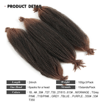Grossistes : Machine à tresser au crochet pour fibres haute température, double trame, cheveux Afro Twist pré-séparés, souples et naturellement pré-gonflés