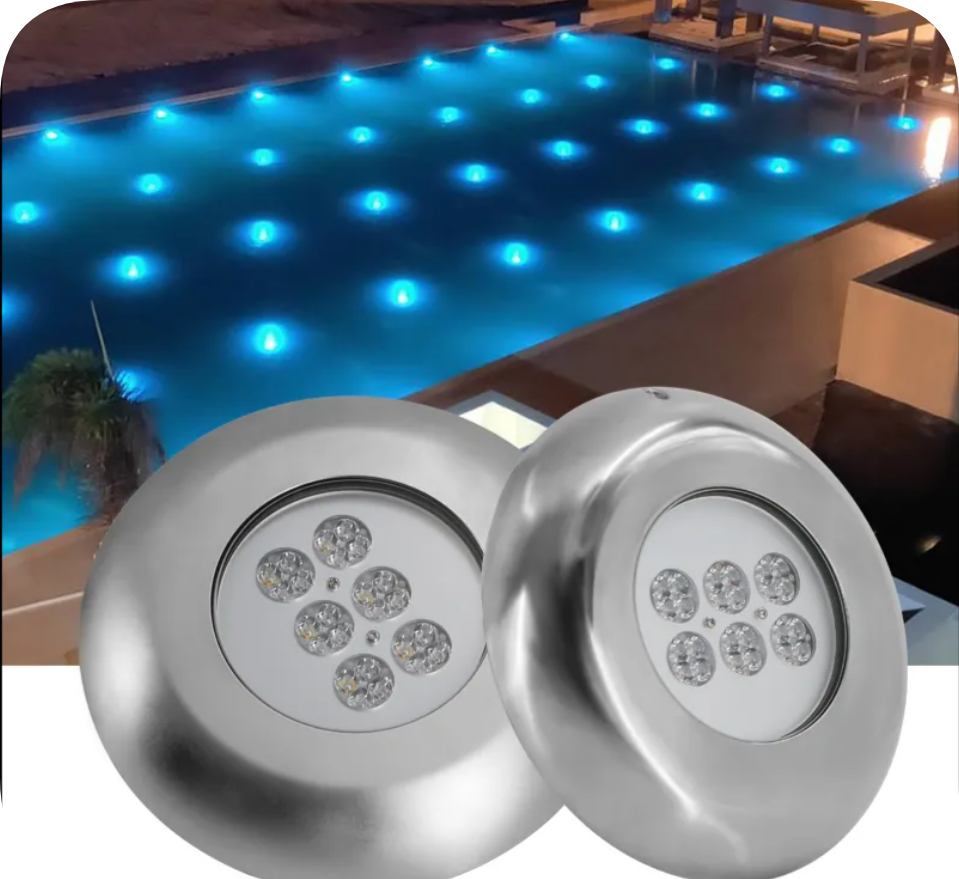 IP68 Waterproof RGB LED Pool Light DMX512 Control 24V White Temp Dimmable 316L Stainless Steel for Underwater Use Ponds Pools