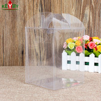 Boîtes d'emballage cadeaux en plastique transparent jetables, vente directe d'usine, pour desserts, chocolats, taille et forme personnalisables