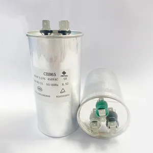 CBB65B Dual Run Round Capacitor Motor Run Capacitor For Condenser Straight Cool Or Heat Pump Air Conditioner Linkeycon Factory