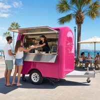 Kiosque de restauration mobile personnalisé en fibre de verre, chariot à jus rond coloré, prix d'usine