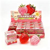 Jouet Squishy Fraise Adorable en Matériau Vaseline Doux, Jouet Sensoriel Anti-Stress Moulable, Unisexe, Cadeau pour Enfants de 14 Ans et Plus