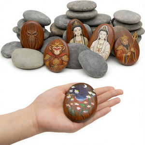 Adoquines Ovalados de Piedra Natural, Guijarros Finos <span class=keywords><strong>para</strong></span> Manualidades, Ecológicos, Duraderos, <span class=keywords><strong>para</strong></span> Uso en Escuelas y Parques - Product Image 1