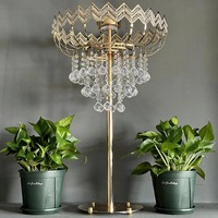 Nouveau porte-fleurs de table en cristal de mariage moderne décoration de table de banquet d'hôtel accessoires de guide routier pour événements spéciaux