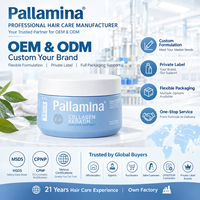 Pallamina Ensemble de soins capillaires professionnel au complexe de collagène et kératine 6 pièces : Shampoing, Après-shampoing, Masque capillaire, Spray sans rinçage, Huile d'argan