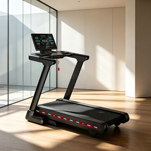 Tapis roulant électrique haut de gamme pliable avec écran tactile HD, équipement de fitness intelligent pour la maison, entraîneur <span class=keywords><strong>cardio</strong></span> motorisé - Product Image 1