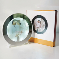 Miroir Magique de Maquillage LED Forme Ronde Cadre Photo avec Chargeur USB en Plastique Vierge de Sublimation avec 20 % de Réduction