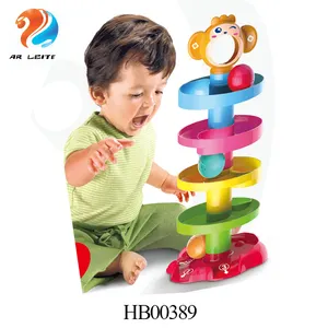 Good plastic quality Infant baby early education customize Cute Stacked tower Learning Rolling Ball