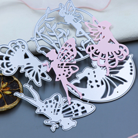 Ragazza con le ali fata elfo Angel taglio in metallo muore per la creazione di carte, fai da te fatti a mano Scrapbooking artigianato Stencil, Die tagli