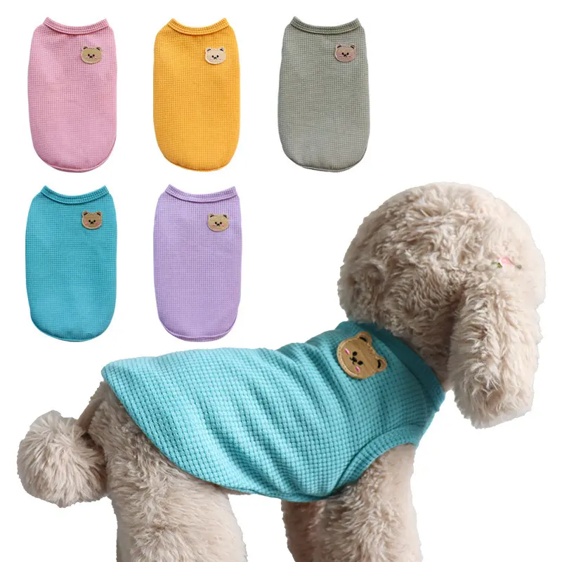 Fast Delivery Puppy Dogs Soft Vests Pet Dog Clothes Cartoon Clothing Summer Shirt Casual T-Shirt for Small Pet Supplies