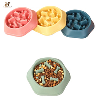 Bol à nourriture pour chien anti-glouton, interactif, anti-ballonnement, antidérapant, bol à nourriture lente pour animaux de compagnie, bol à nourriture lente pour chiens de petite et moyenne taille