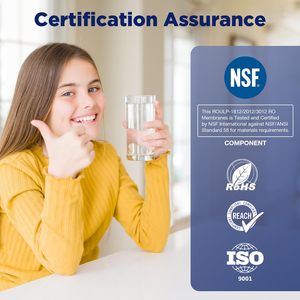 Membrane d'osmose inverse RO NSF WQA ISO9001 ULP <span class=keywords><strong>BW</strong></span> 1812 50G 75G pour système de filtration d'eau sous évier – Remplacement pour système d'eau pure - Product Image 2