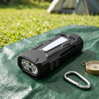 NIACONN NIA-S038 Lampe torche portable ABS pour porte-clés, recharge USB, lumière LED RGB/violette/blanche 10W, intensité réglable, garantie 1 an, autonomie 2-5h