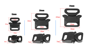 Fibbia a sgancio rapido laterale personalizzata in metallo, peso leggero da 20mm, con fibbia per animali domestici, parti e accessori per collare per cani, fibbie - Product Image 2