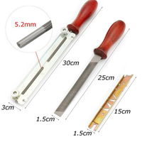 Kit de 5 limes à chaîne pour tronçonneuse, 5,2 mm, compatibles avec les chaînes 3/8 Pro, pour affûtage de tronçonneuse
