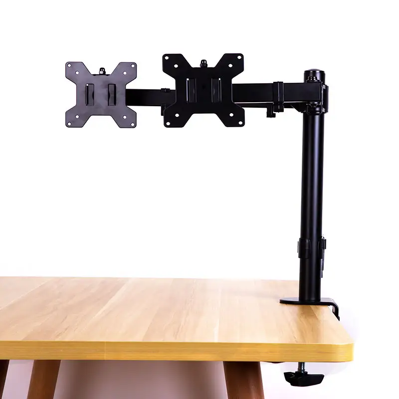 Schlussverkauf einstellbarer 14"-27" Metall-Desktop-Monitorständer Doppel-Doppelmonitorhalterung Halterung