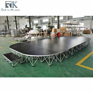 Plataforma de escenario ligera, móvil, de aluminio, para exposiciones, conciertos al aire libre, escenario modular portátil para eventos, en venta. - Product Image 6