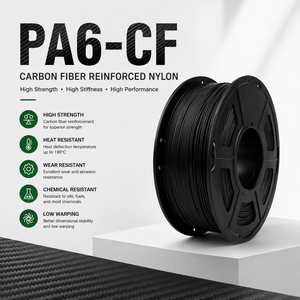 เส้นใยพิมพ์ 3 มิติ PA6-CF ความแม่นยำสูง ขนาด 1.75 มม. ผลิตจากไนลอนผสมคาร์บอนไฟเบอร์ สำหรับงานวิศวกรรม น้ำหนัก 1 กก. - Product Image 2