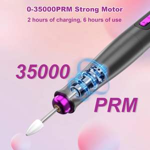 Vantrend Professionele Verstelbare Aluminium Geborsteld Motor Nagellakverwijderaar <span class=keywords><strong>Set</strong></span> 35000Rpm Usb Nagelboorpen & Vijl Nagellakverwijderaar - Product Image 3