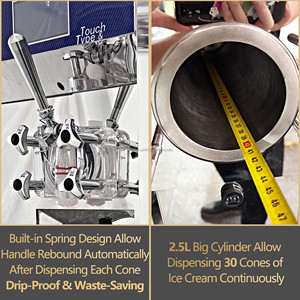 Combo Ice Cream <b>Machine</b> with Pasteurization Pasmo Single Flavor Soft Serve Ice Cream <b>Machine</b> And <b>Slush</b> Maker <b>Machine</b> for Sale - Product Image 5